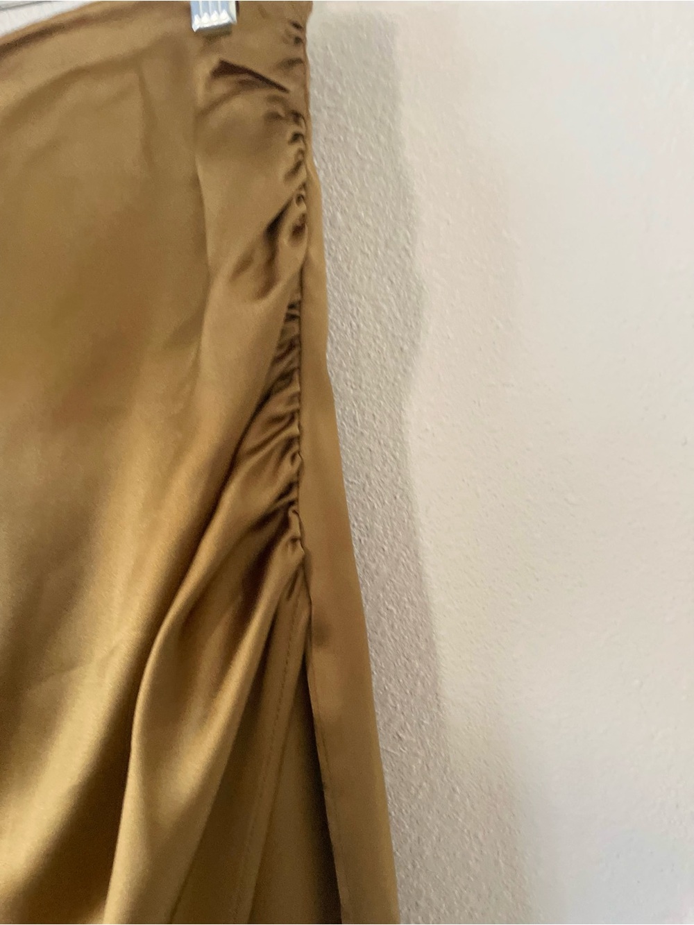 NWT Satin Midi Skirt with Ruched Draping size Medium - Picture 3 of 6
